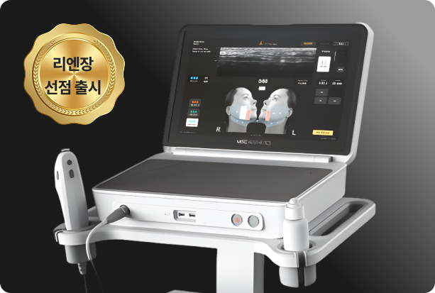 Ultherapy Prime 儀器圖像，透過 Ultherapy DeepSEE 技術將能量傳導至 SMAS 筋膜層的結構